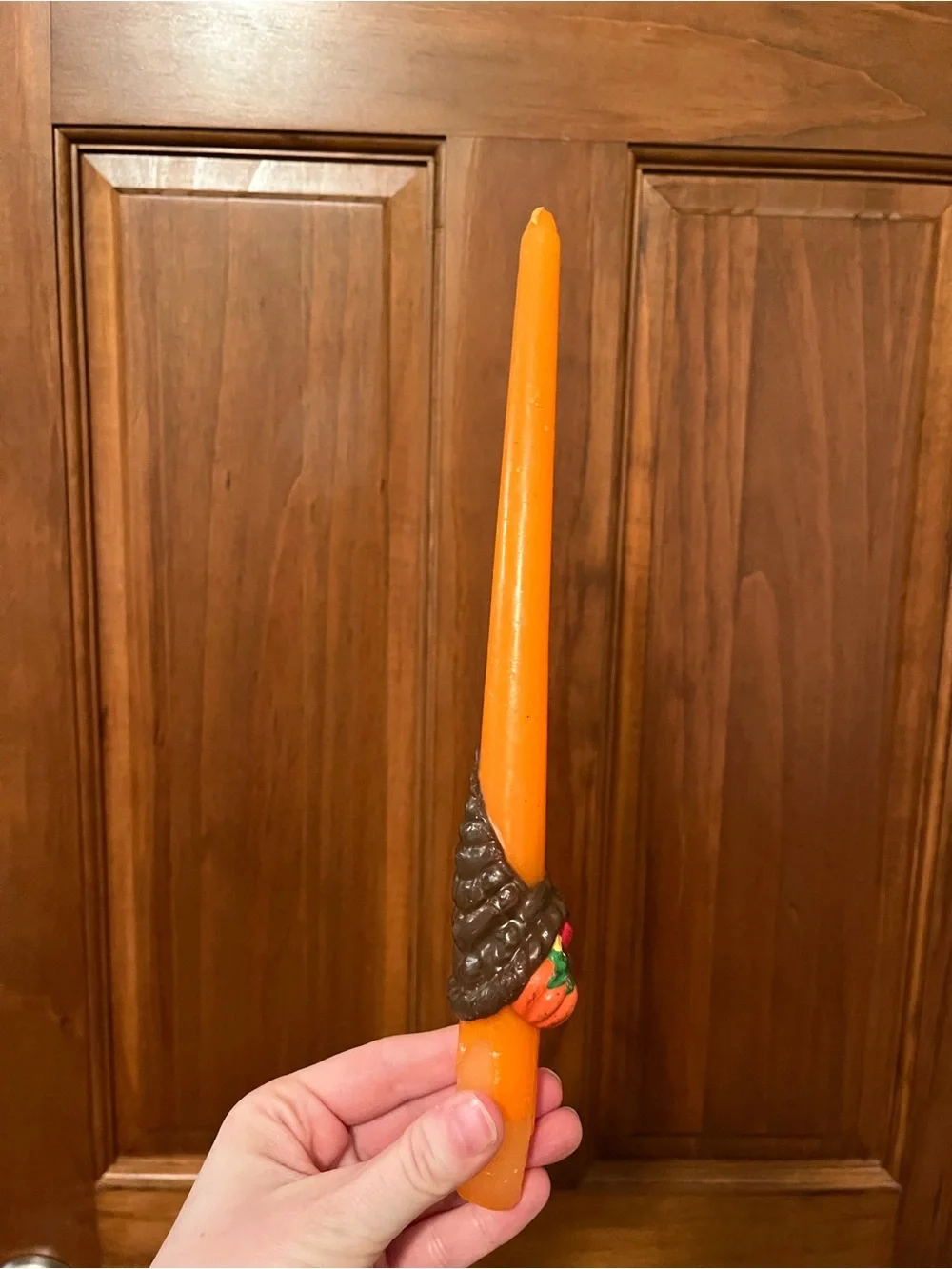 Orange Decorative Thanksgiving Harvest Candle